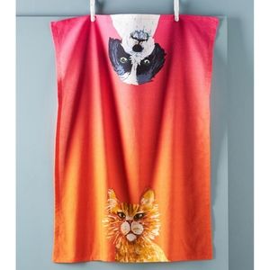 Carole Akins for Anthropologie Furry Friends Kitchen Towel